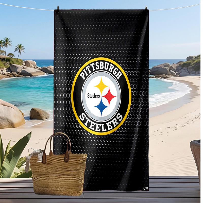 Pittsburgh Steelers Print Beach Towel Soft Portable Quick?dry Towel For Pool Summer Vacation Outdoor Sport