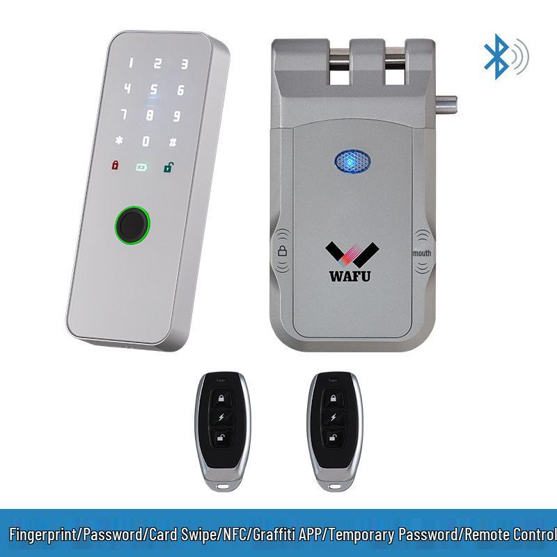 Home Electronic Induction Sliding Door Lock - Invisible Anti-theft, Wireless Card Swipe, Electric Control, Integrated Access Control Lock.