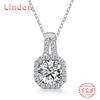 Lindon S925 из стерлингового серебра с муассанитом, роскошное индивидуальное ожерелье с подвеской, женское классическое ожерелье Tide Sugar, полное дикой цепочки на ключицы