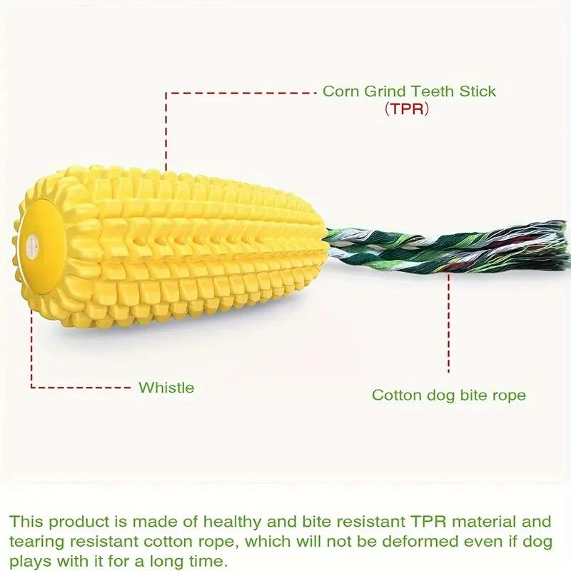 Игрушки для жевания собак для агрессивных любителей жевания, прочные, долговечные, пищащие интерактивные игрушки для собак, игрушка для жевания зубов щенка в виде кукурузной палочки для маленьких и больших собак