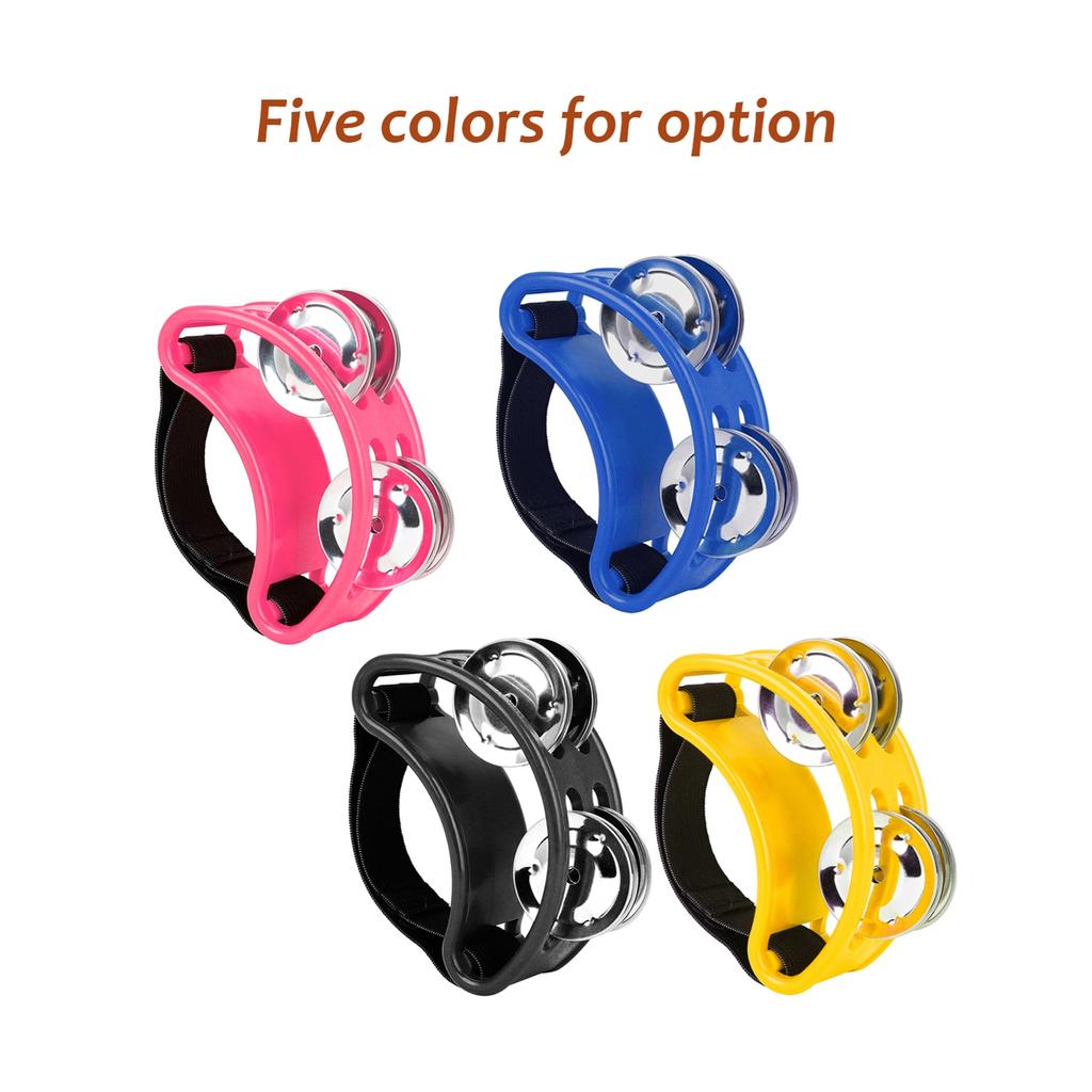 Перкуссионный ножной тамбурин с 4 парами стальных бубенцов и эластичным ремешком Перкуссионный музыкальный инструмент для