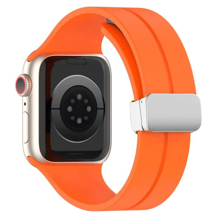 Магнитный ремешок для Apple Watch ultra band 49 мм 45 мм Силиконовый браслет iWatch Series 7 8 se 6 5 3 44 мм 45 мм 40 мм 41 мм 42 мм 38 мм