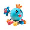 Sound Colorful Octopus Teething Toy Octopus Toddler Pushs and Pull Toy  Children Girls Boys