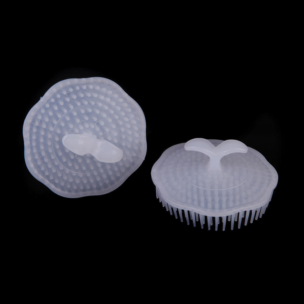 2Pcs White Hair Shampoo Scalp Body Massage Massager Brush Comb Hare Care