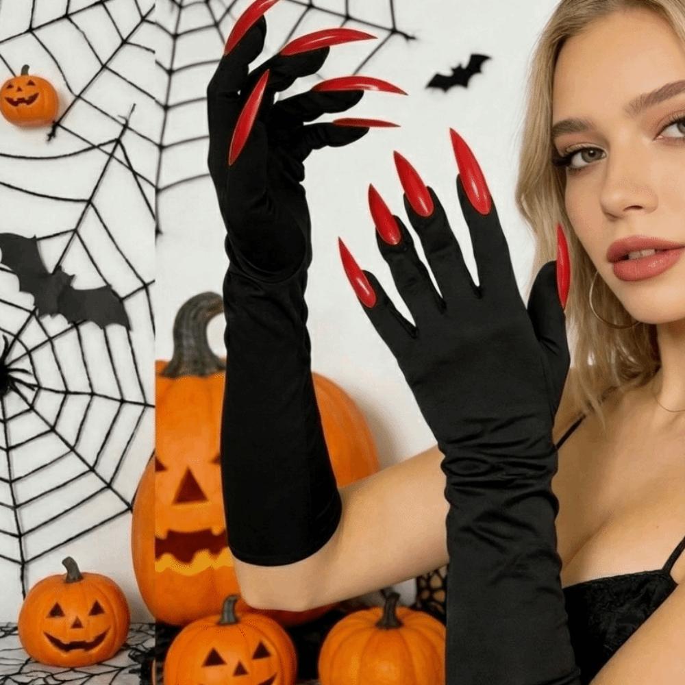 Fancy Props Halloween Cosplay Gloves Long Nails Ghost Claw Mittens Cosplay Performance