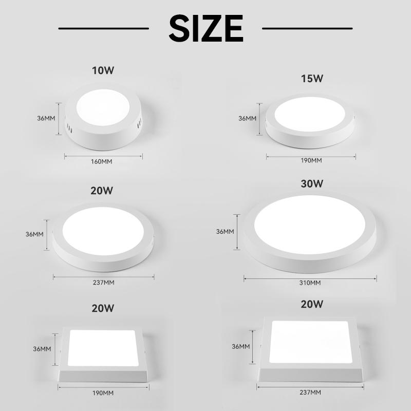 Современные светодиодные панельные потолочные светильники Холодный белый светодиодный потолочный светильник для гостиной, спальни, кухни, светодиодное освещение, домашний декор, светодиодная панельная лампа