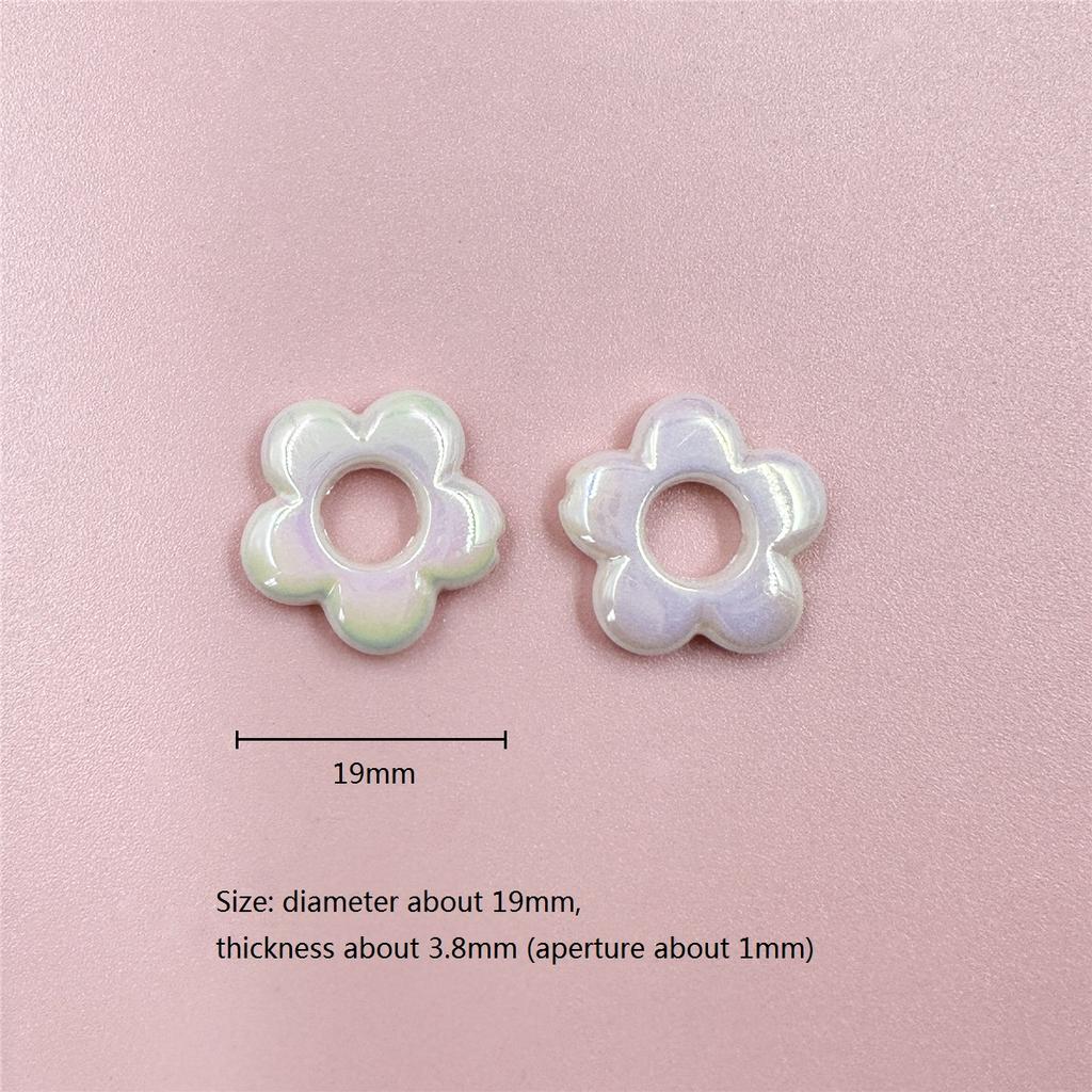 Иллюзорный цвет DIY 19 мм полые креативные акриловые бусины свободные бусины пятиугольные цветы модные для изготовления серег и ожерелья ювелирных аксессуаров 20 шт.