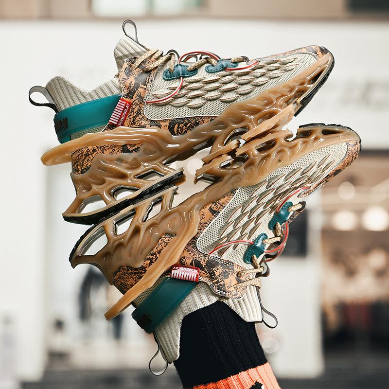 Спортивная обувь Guochao мужская осенняя лезвие кокос мужская повседневная легкая для бега мужская обувь кроссовки 45 большой 46