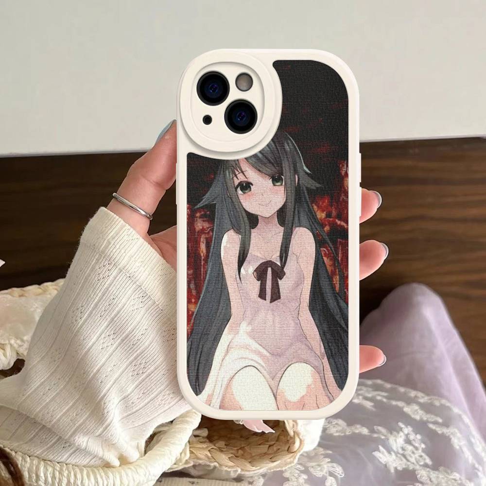 Чехол для телефона с изображением игры Horror Saya No Uta для iPhone 16 15 14 13 12 11 Pro Max Plus Кожаный Мягкий Чехол