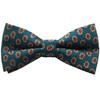 [Bowties.jp] Маленький галстук-бабочка с узором пейсли, цвет "Павлиний синий" (Легко носить) bd689