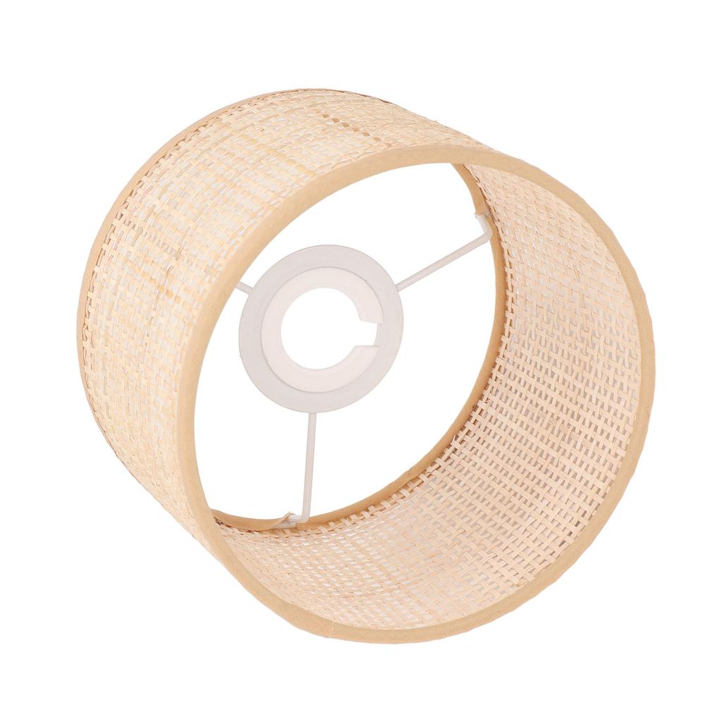 Rattan Lamp Shade Replacement Woven Basket Chandelier Vintage Hanging Table Floor Light Cover E27