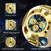 VA VA VOOM Classic Men Quartz Watches Stainless Steel Waterproof Analog Watch with Date Fashion Wristwatch Luxury Business Men's Dress Watch