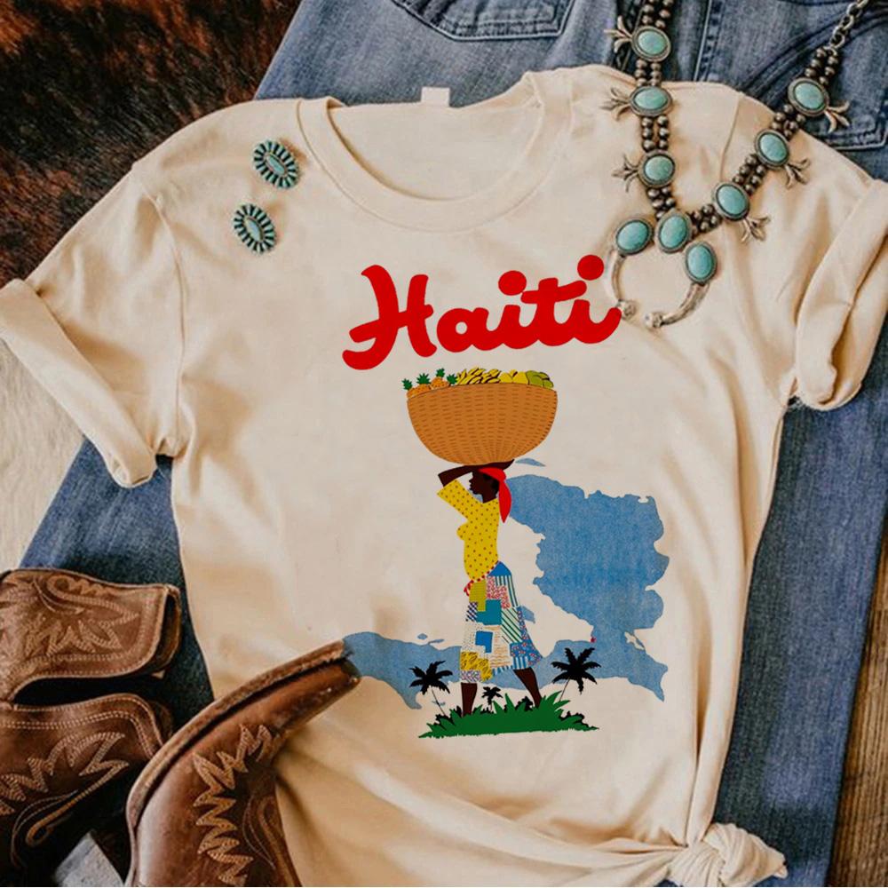 Haiti top Women comic top feUnisex 2000s clothes