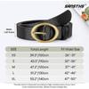 2 Pack Women Leather Belts for Jeans Dresses Fashion Ladies Waist Belt Gold Buckle Gift for family/friend