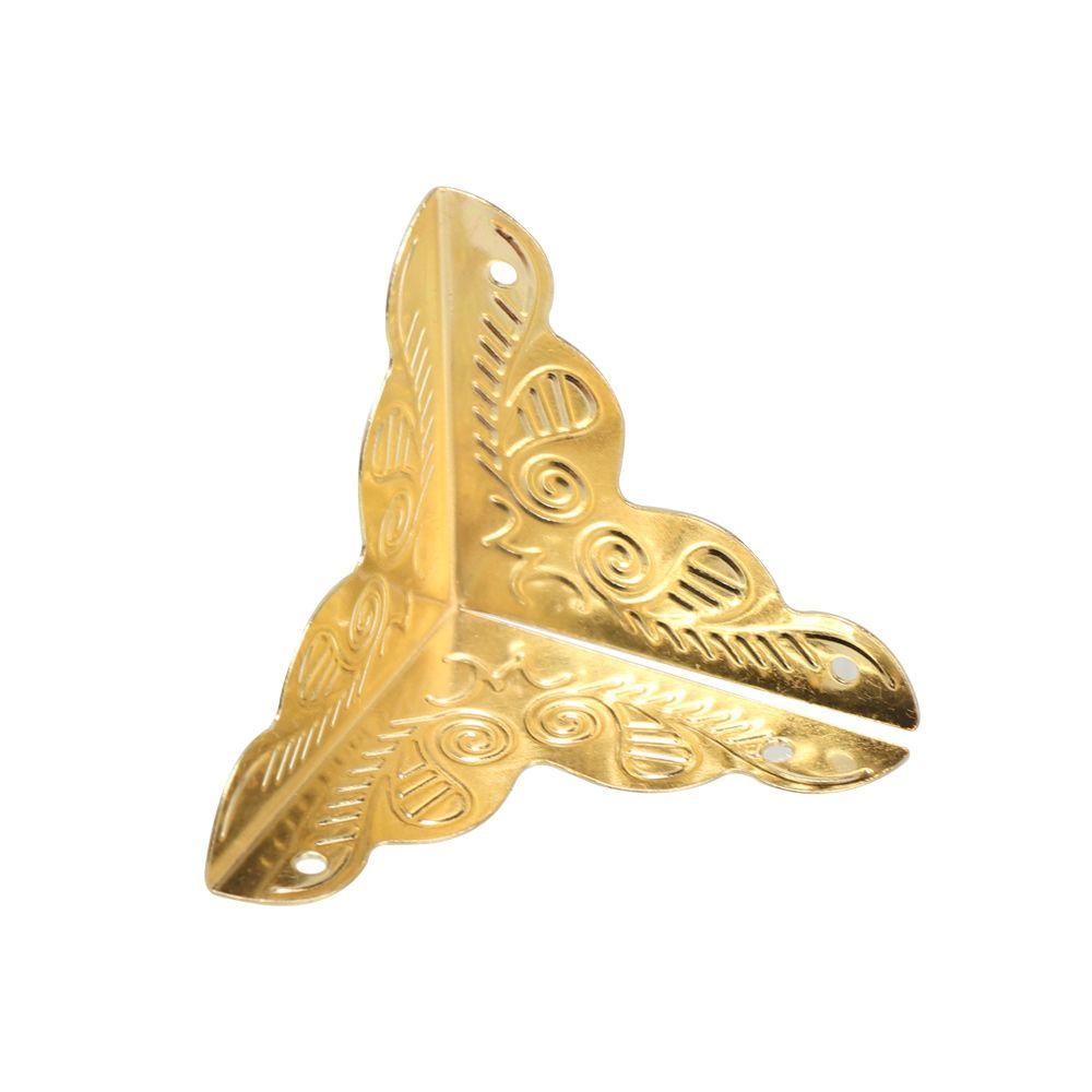 Furniture Hardware Metal Carved Vintage Box Decor Antique Bronze Corner Brackets Corner Protector