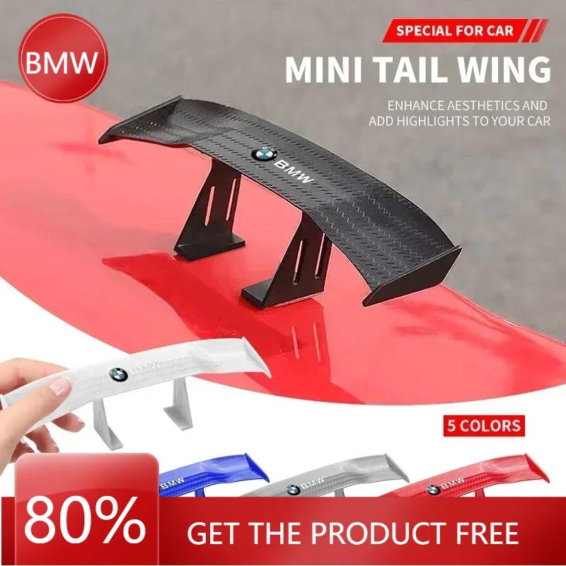 For Bmw Mini 1pcs Carbon Fiber Car Mini Racing Rear Small Wing Spoiler For BMW X3 X5 M5 M3 E46 E90 E60 F10 E39 F30 E36 G30 E87 E