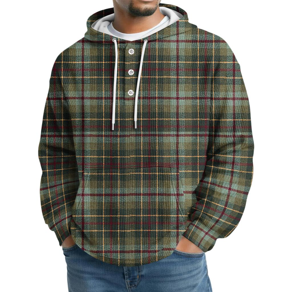 Men's Knit Hooded Sweatshirt Casual Long-Sleeve Sweatshirt