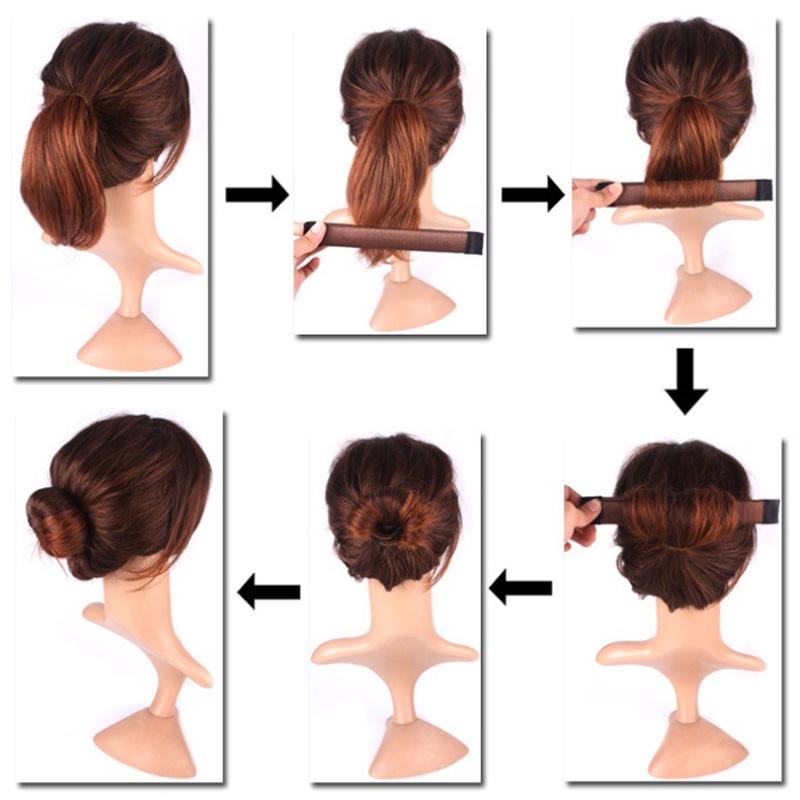 Инструменты для создания пучков для волос. Повязка на голову для укладки, синтетический парик
