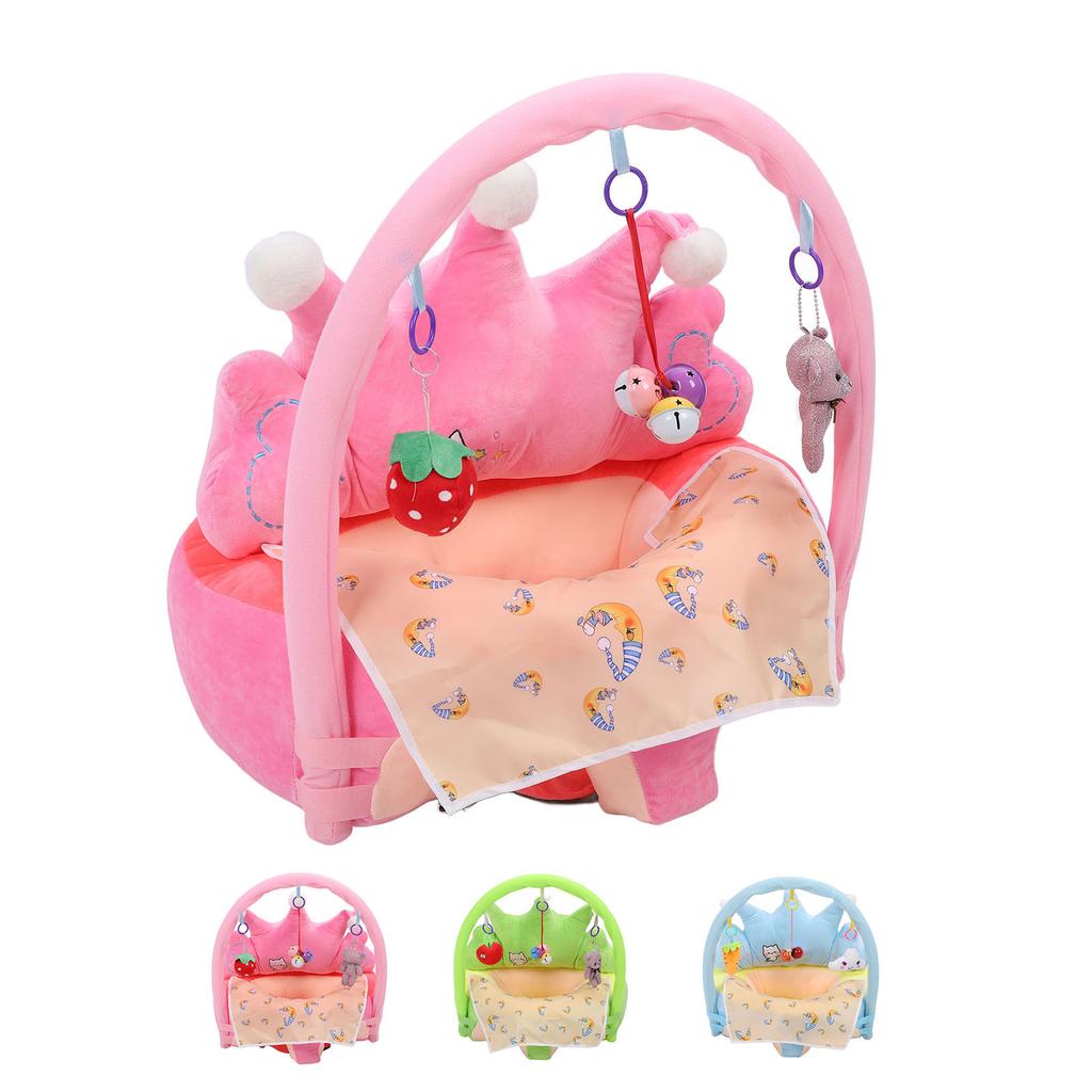 Мягкое детское сиденье в форме короны, поддерживающее сидячее положение, удобное кресло для обучения сидению, плюшевое кресло для малышей