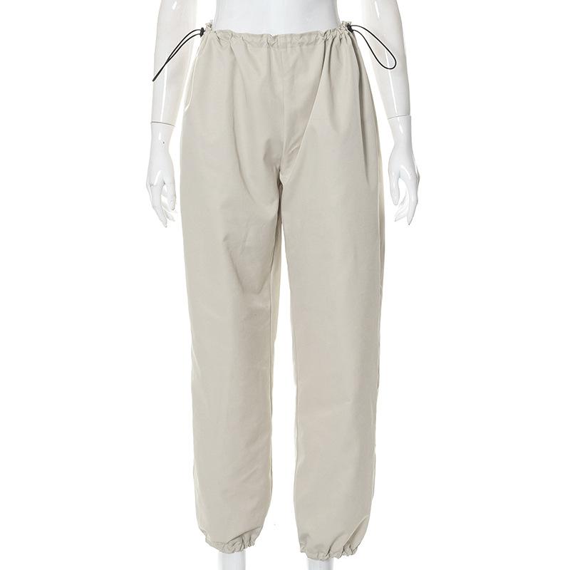 2022 модные женские спортивные штаны в стиле Харадзюку в стиле панк, шикарные однотонные винтажные брюки, повседневная уличная одежда, мешковатые брюки для бега, свободные широкие брюки