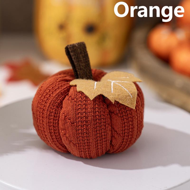Новый 3-1 шт. вязаный тыквенный орнамент для Дня благодарения, Дня урожая, украшения для вечеринки, подносы, поддельные тыквенные украшения для дома, подарок