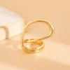 Преувеличенное кольцо с вырезами Золотое Серебряное Простое кольцо на палец Однотонные металлические кольца Женские