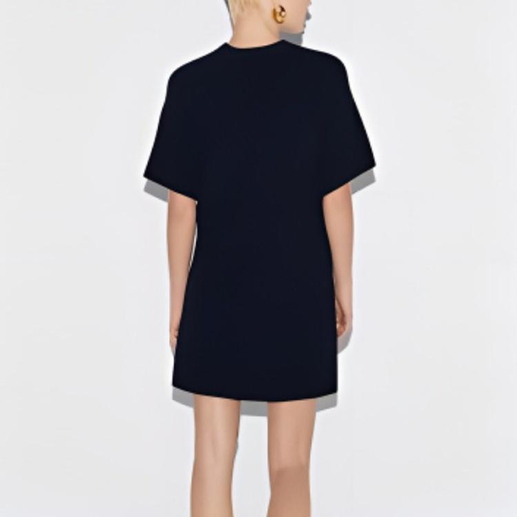 (WMNS) Gucci Chunky Rib Cotton Dress 'Dark Blue' Women's 786470-XKD2S-4003