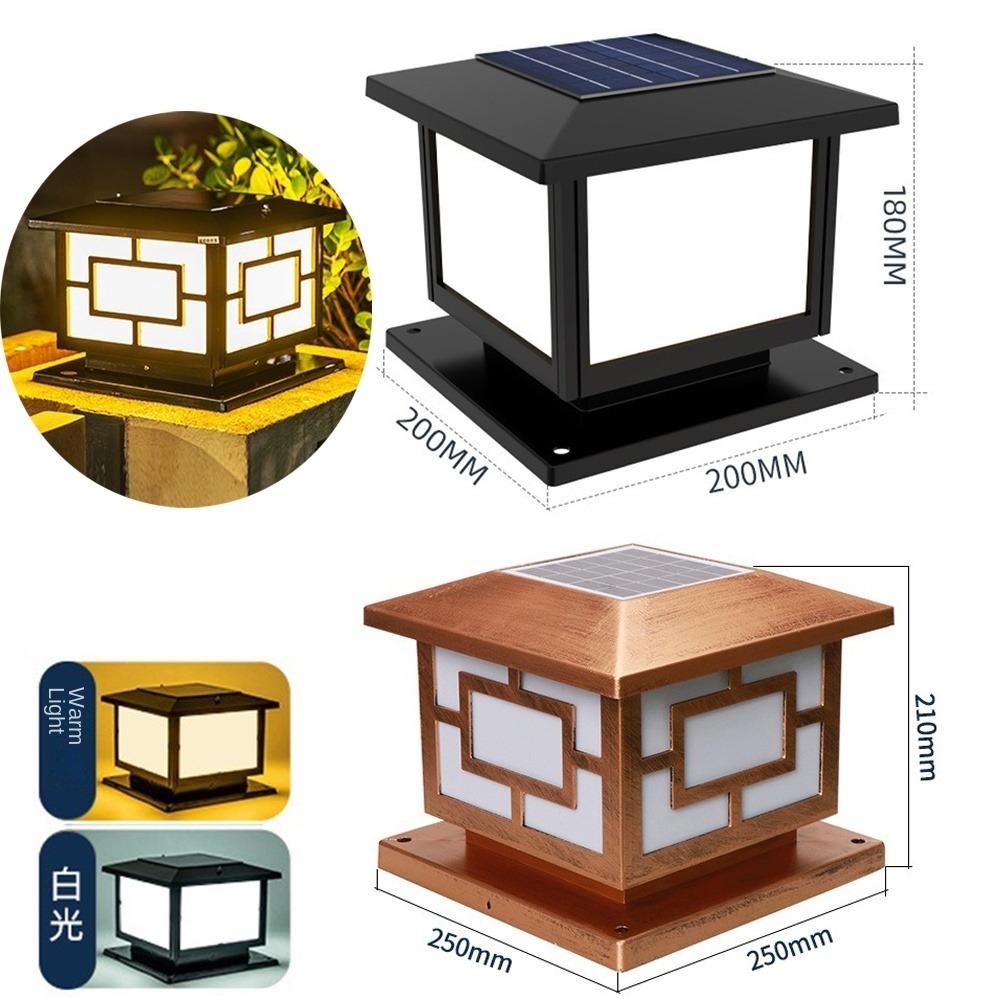 Waterproof LED Solar Pillar Light Garden Sunlight Outdoor Exterior Lights for Outdoor Fence
