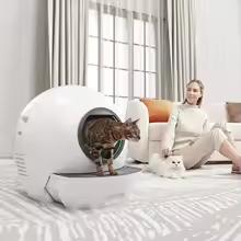 Popular smart cat litter box large WIFI controlled cleaning ultraviolet disinfection splash proof luxury cat litter box large