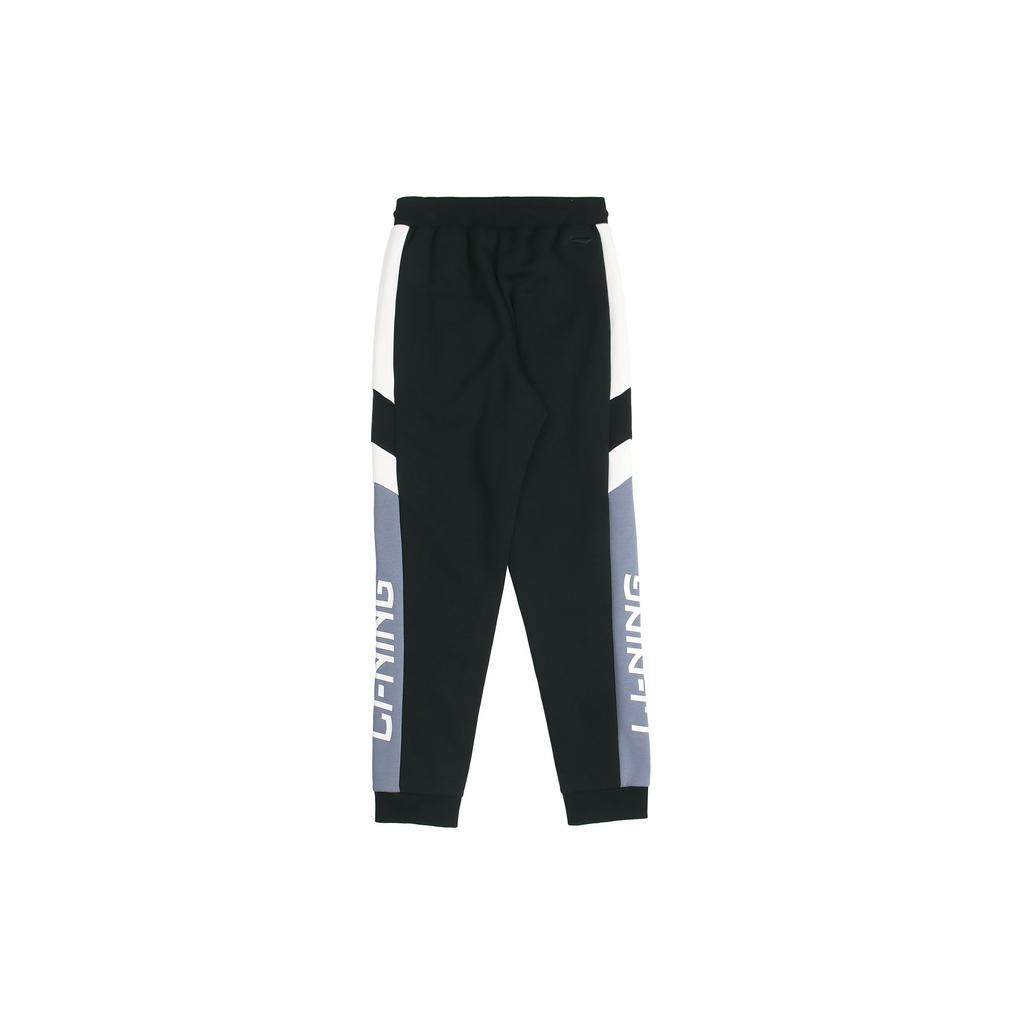 Li-Ning Fleece Lined Warm Casual Tapered Sports Pants Men Bottoms Black Blue AKLQA47-3