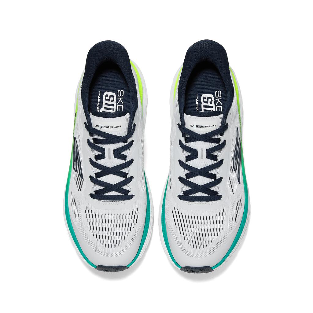 Skechers Макс. Гибкость Удобные Универсальные Прочные Дышащие Теплые Низкие Беговые Кроссовки Мужские кроссовки Белый 221240-WMLT