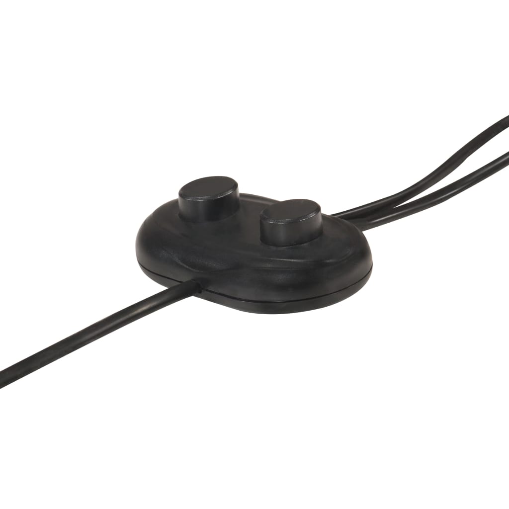 2 Light Floor Lamp Black E27 Cast Iron