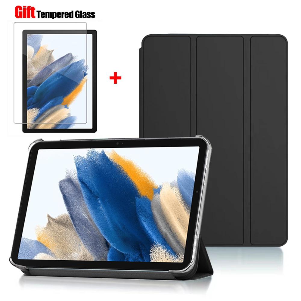 Защитный чехол-книжка подставка для планшета Samsung Galaxy Tab A8 10.5'' для SM-X200 X205 Чехол Тройной складной задний чехол для x200 Пленка
