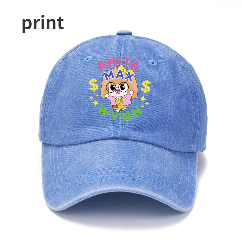 ANITA MAX WYNN Baseball Cap for Unisex Women Hip Hop Cartoon Print Mesh Hat Cute Trucker Hat Casquette Gorras Bone