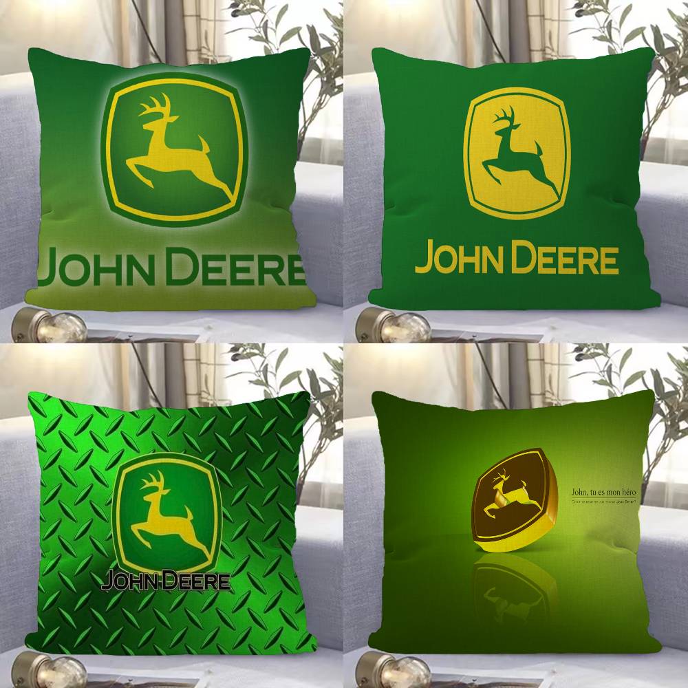 JJohnLogoDeeres Anime Cushion Cover Inches Farmhouse Decor Home Throw Pillow Covers for Couch Decorations