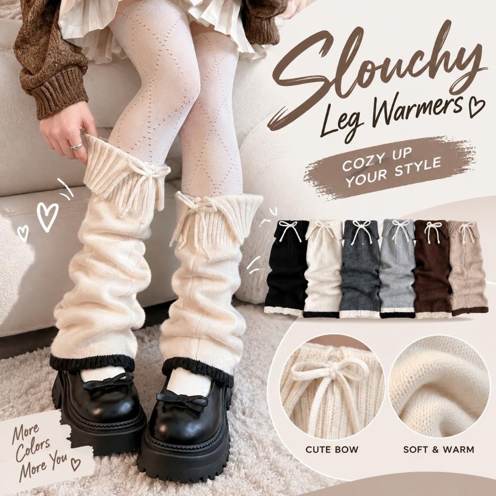 1 Pair Warm Knit Leg Sleeve Thick Knit Calf Warmer Durable Leg Warmer Daily Winter Outfit Styling