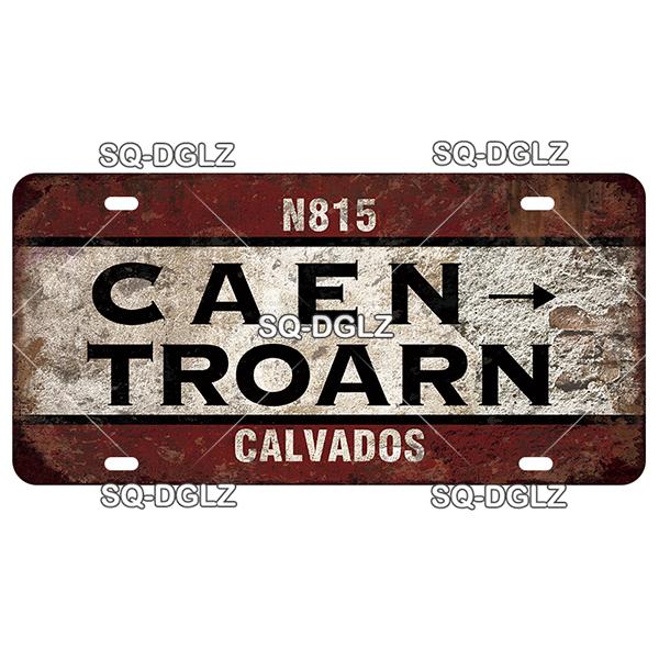 SQ-DGLZ Minen German Road License Plate Warning Tin Sign State Wall Decoration Metal Sign Home Decor Painting Plaques Art Poster