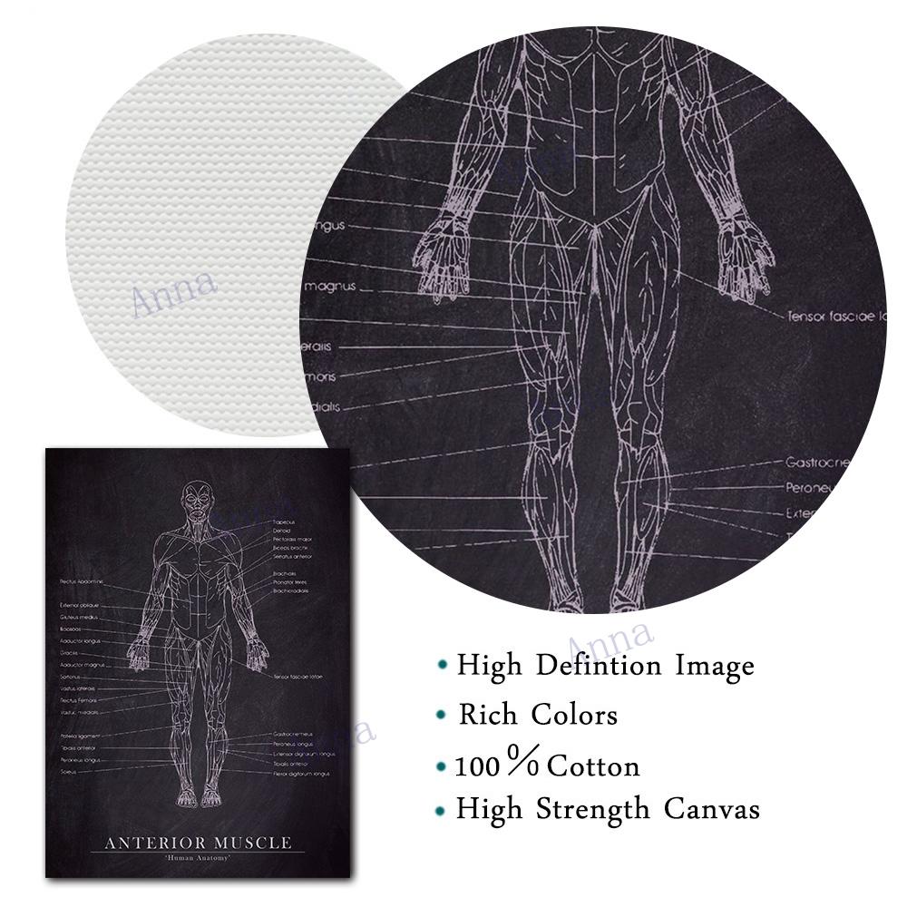 Muscle Foot Bone Heart Anatomy Skeleton Wall Art Canvas Painting Nordic Posters And Prints Wall Pictures For Doctor Office Decor