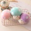 10Cm Cute Mushroom Plush Pendant Stuffed Soft Colorful Plant Emotion Face Pearls Chain Keyring Fashion Accessory Gift