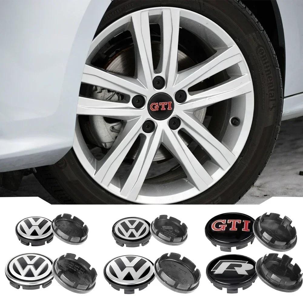 4Pcs 56/65/66mm Car Wheel Center Hub Caps Badge UOriginal Hubcaps For Volkswagen VW R GTI Golf 5 7 Caddy Passat b6 Tiguan Polo