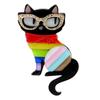 Acrylic Cute Cat Broohes For Women Fashion Acetate Fiber Pin Animal Design Jewelry High Quality New 2023