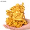 Resin God Beast Dragon Turtle Maitreya Buddha Statue Chinese Characteristic Fortune Decoration Home Office Feng Shui Statue