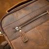 Повседневная квадратная мужская сумка CrossBody из натуральной кожи с регулируемым съемным наплечным ремнем