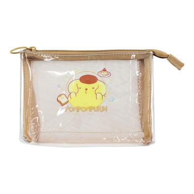 Tees Factory Sanrio Набор из 3 прозрачных сетчатых косметичек, Amaenbo NamidaPom Pom Pu SR-5544215PU