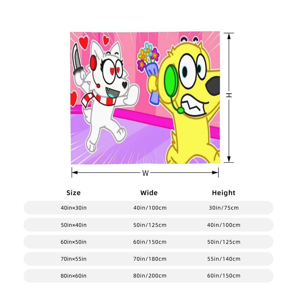 Tylers And Snowi Gaming Fleece Blankets Game Anime Customized Throw Blankets for Home Hotel Sofa 125*100cm Rug Piece