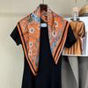Summer Fake Collar Versatile Decorative Small Shawl Outer Scarf Retro Silk Scarf Spring And Autumn 100% Mulberry Silk Square Scarf