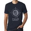 Мужская винтажная футболка с рисунком No Wrong Way Camp, темно-синяя