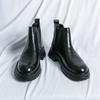 British Style Chelsea Men's Boots Thick Soled Ankle Boot Luxury Brand Business Casual High Top Leather Shoes Motorcycle Boots