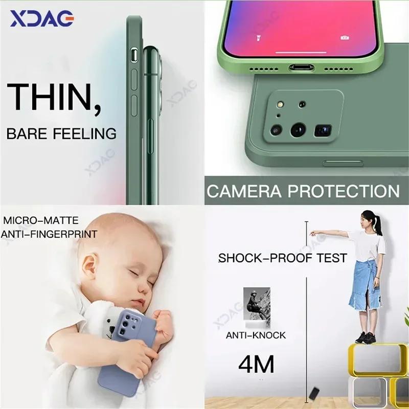 Чехол для мобильного телефона Samsung Galaxy S20 FE Plus Ultra SamsungS20Ultra S20Plus 5G Мягкий квадратный жидкий силиконовый чехол-сумка
