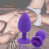 Silicone Butt Insert Anal Plug Shiny Rhinestone Base Men Women Couple Sex Stimulator Massager Toy